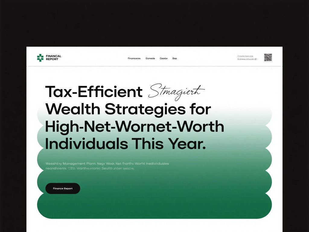 Tax-Efficient Wealth Strategies for High-Net-Worth Individuals This Year
